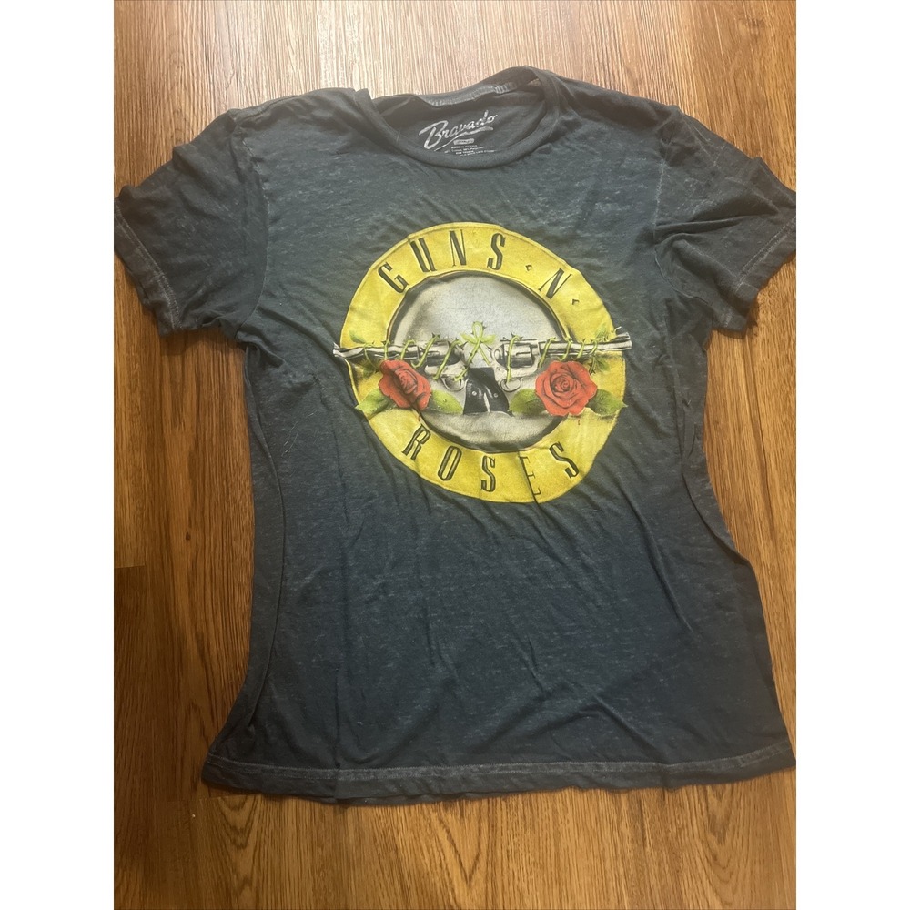 Guns N‎ Roses Shirt Adult M Gray Short Sleeve Crew Neck Bravado